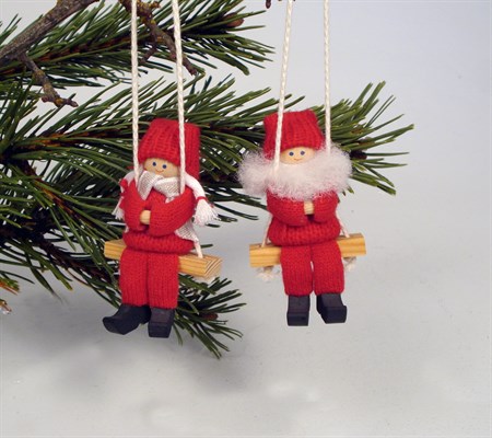 Santa boy on swing - TEMPORARILY SOLD OUT!